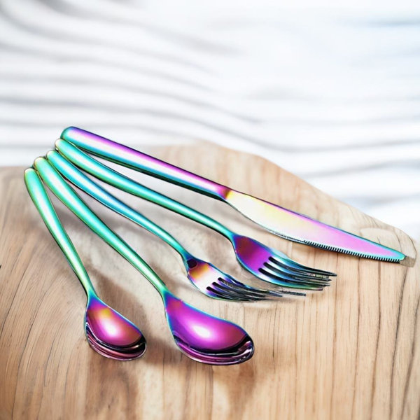 Ivy Bronx 20 Pieces Stainless Steel Flatware Set, Mirror Polish Cutlery